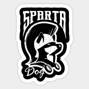 Sparta Dog Drawing Illustration Sticker